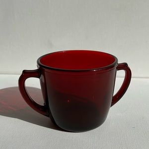 Anchor Hocking Royal Ruby Red Open Sugar Bowl